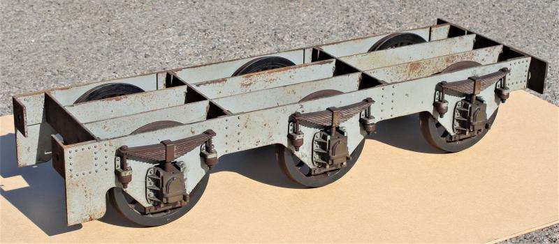 7 1/4 inch gauge six-wheeled tender chassis