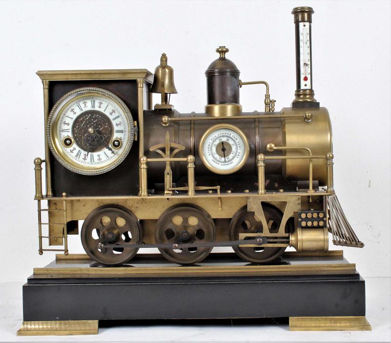 Automaton locomotive clock