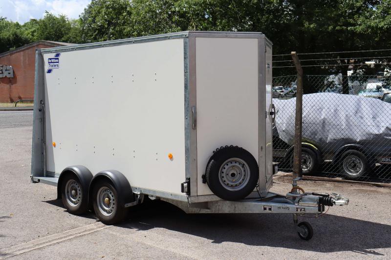 Ifor Williams BV105 twin axle box trailer with winch