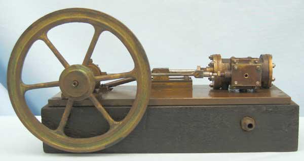 Old brass horizontal engine