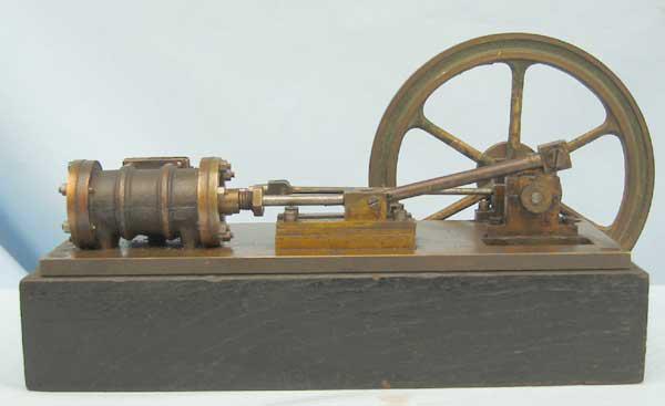 Old brass horizontal engine