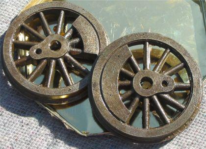 Set of machined 5 inch gauge Simplex wheels