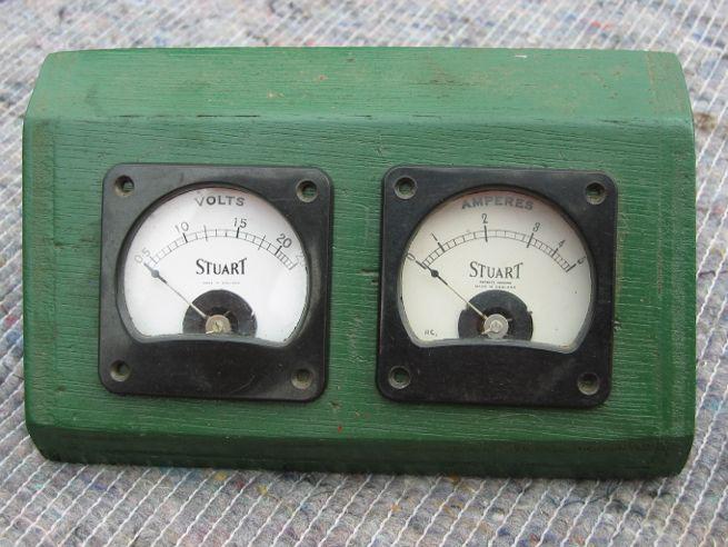 Stuart ammeter & voltmeter in panel