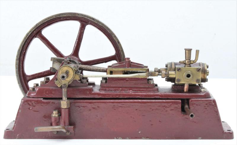 Vintage horizontal mill engine with feed pump