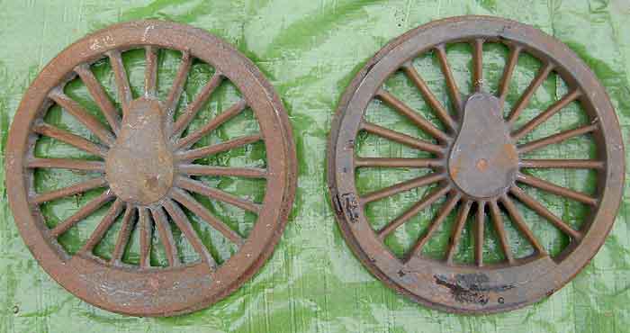 Pair 5 inch gauge driving wheels