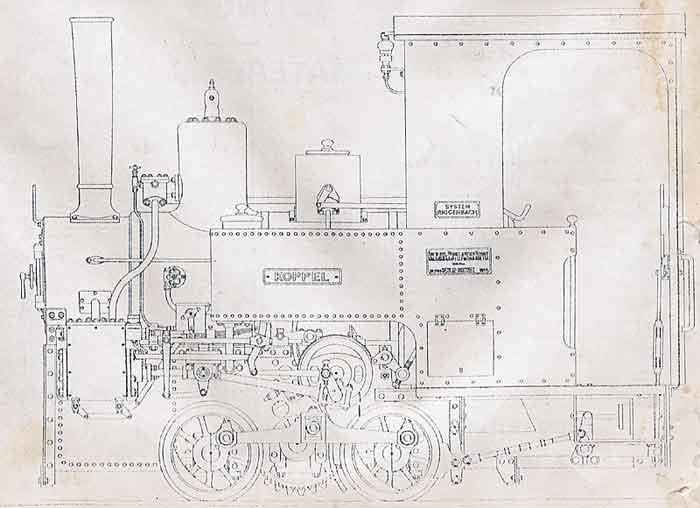 Part-built 7 1/4 inch gauge Orenstein & Koppel rack locomotive