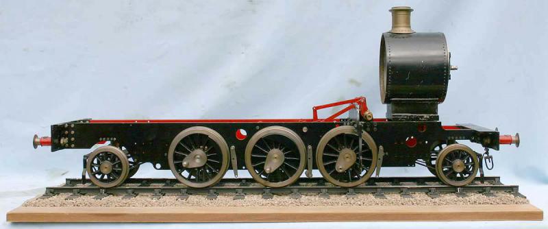 Part-built 5 inch gauge Prairie on display track