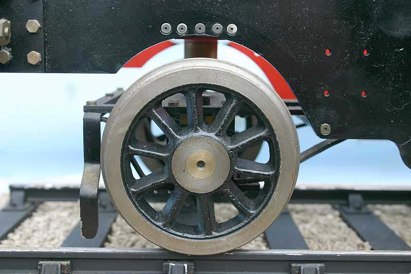 Part-built 5 inch gauge Prairie on display track
