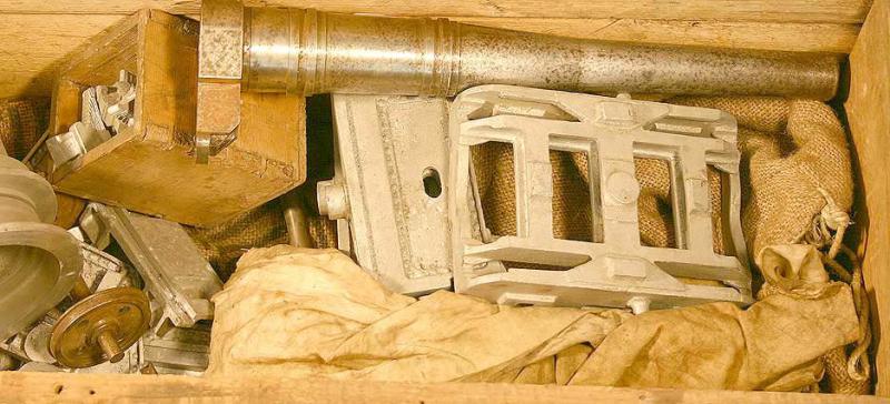 WW1 rail-mounted gun castings