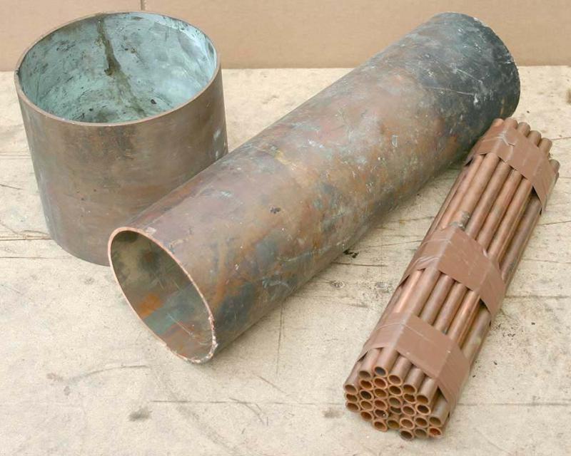 Copper boiler barrel and tubes