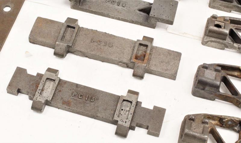 Pair 3 1/2 inch gauge Reeves bogie castings