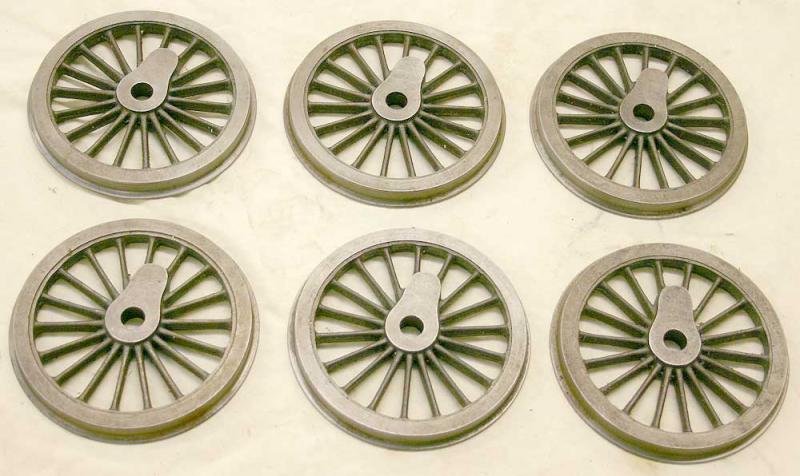 6 machined driving wheels