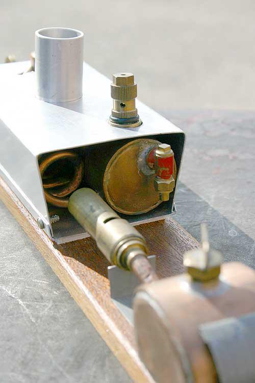 Side flue boiler and engine