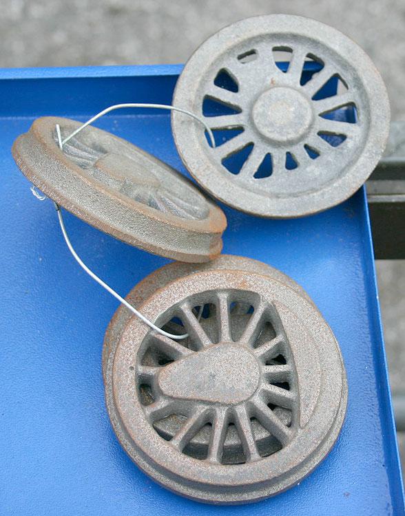 3 1/4 inch diameter driving wheel castings