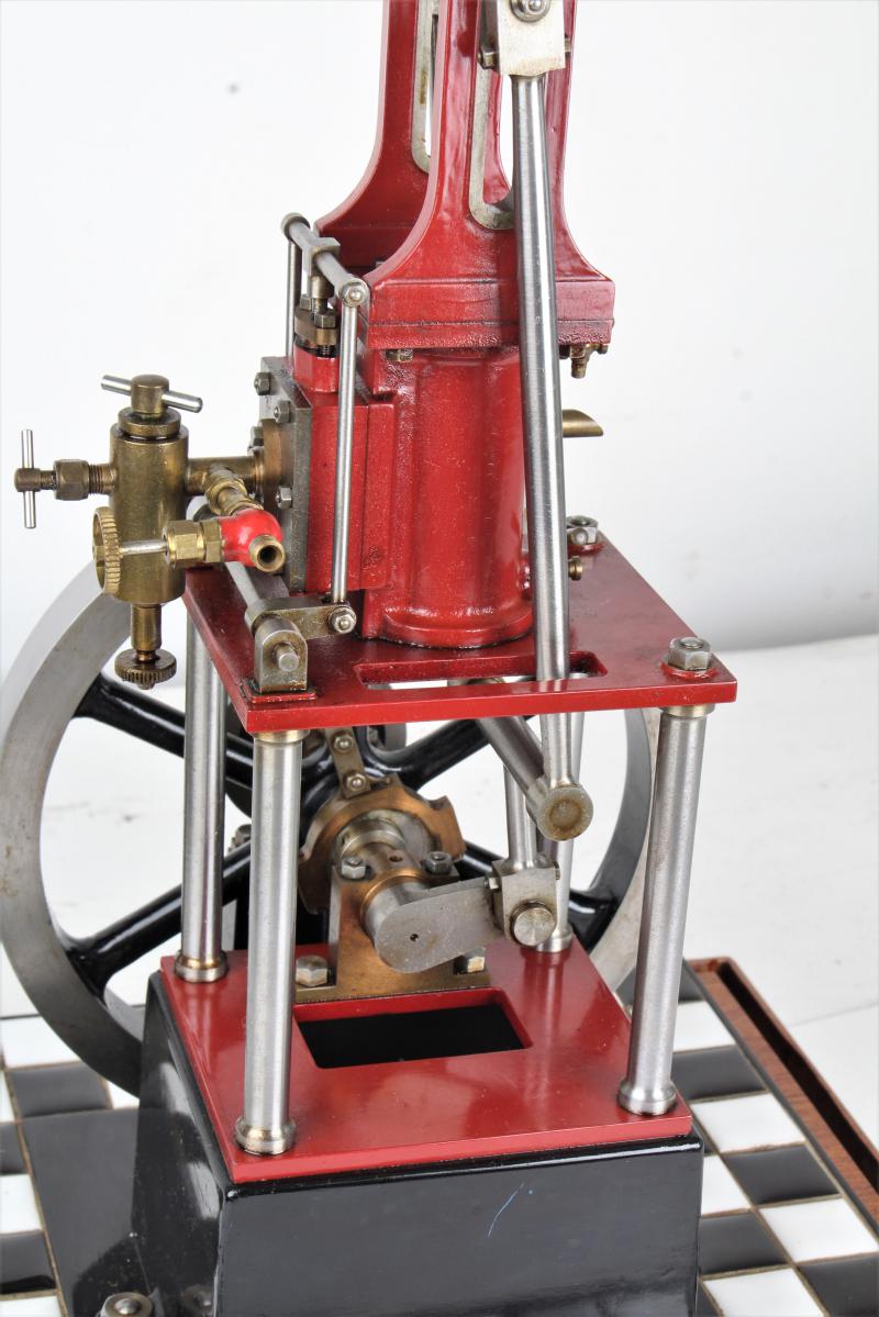 "James Coombes" table engine in glass case
