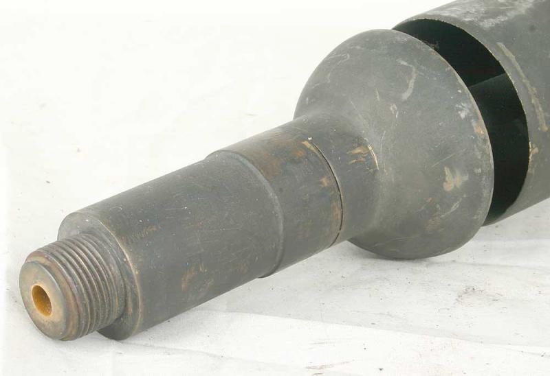 Large whistle on iron pipe, black