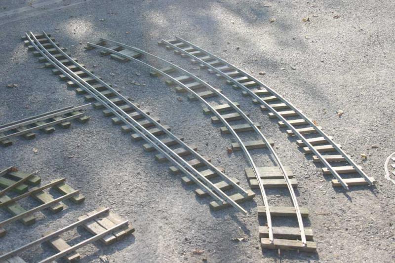 5 inch gauge track with turnout