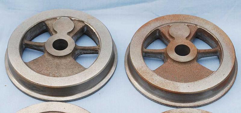 Set 6 7 1/4 inch gauge machined driving wheels