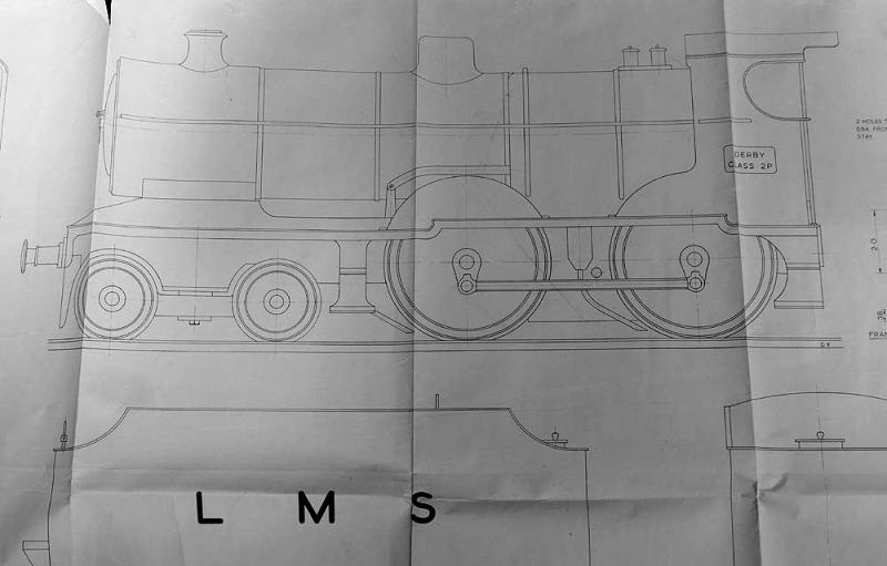 3 1/2 inch gauge part-built LMS 2P