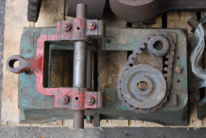 Dismantled cast iron corn mill