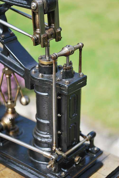 Sanderson beam engine in glass case