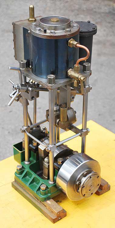 Greenly vertical engine with reversing gear