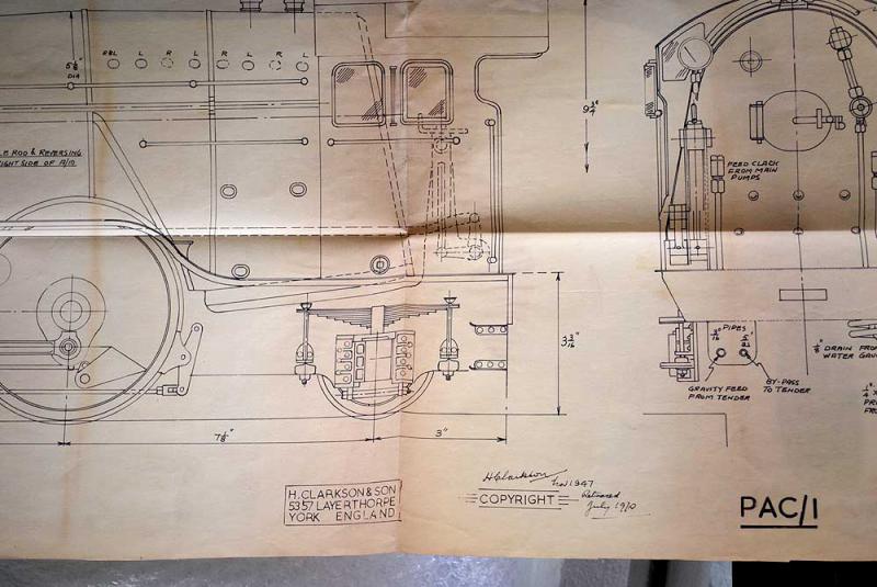 3 1/2 inch gauge Clarkson A3 castings & drawings
