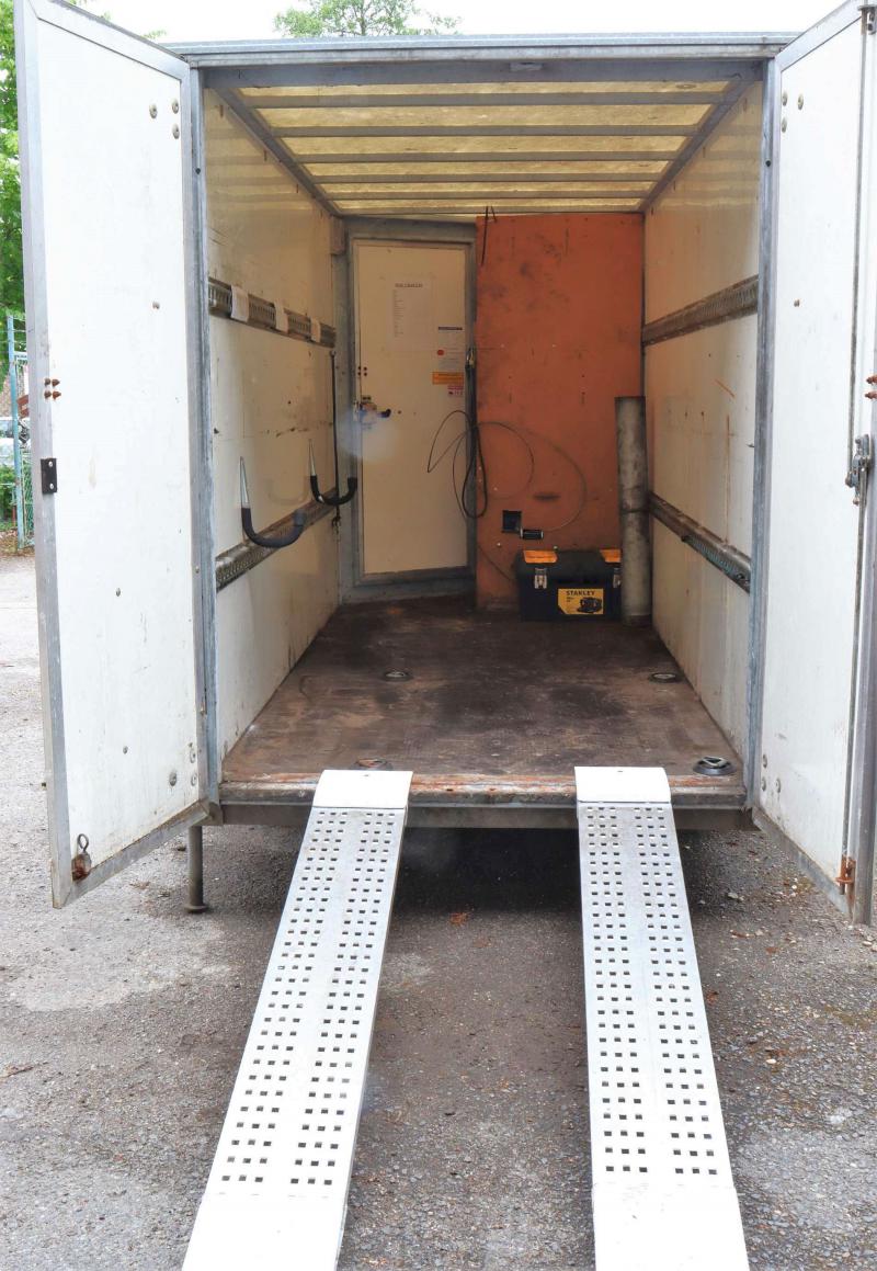 Ifor Williams two wheeled box trailer with winch