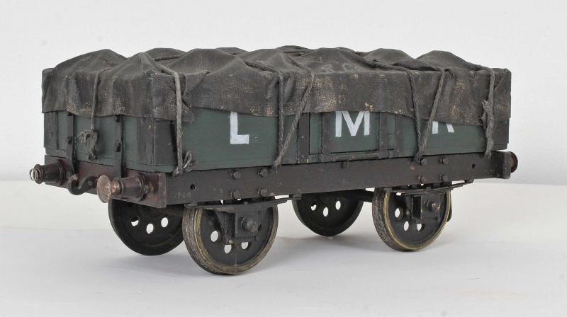 3 1/2 inch gauge LMS wagon with tarpaulin