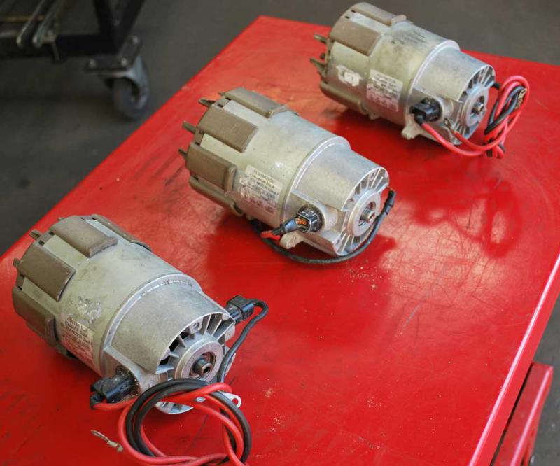 Three Sinclair C5 motors