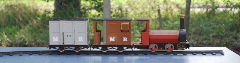 Mamod locomotive, trucks and track