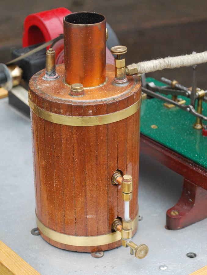 Stationary engine with motor/dynamo and boiler