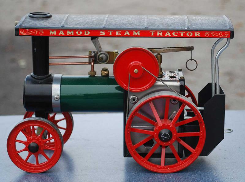 Mamod traction engine with solid fuel burner