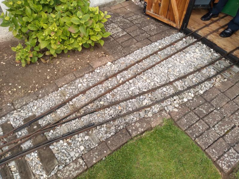 5 inch gauge steel rail track with turnout
