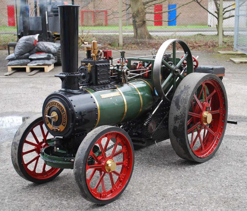 4 inch scale Foster traction engine with riding trailer