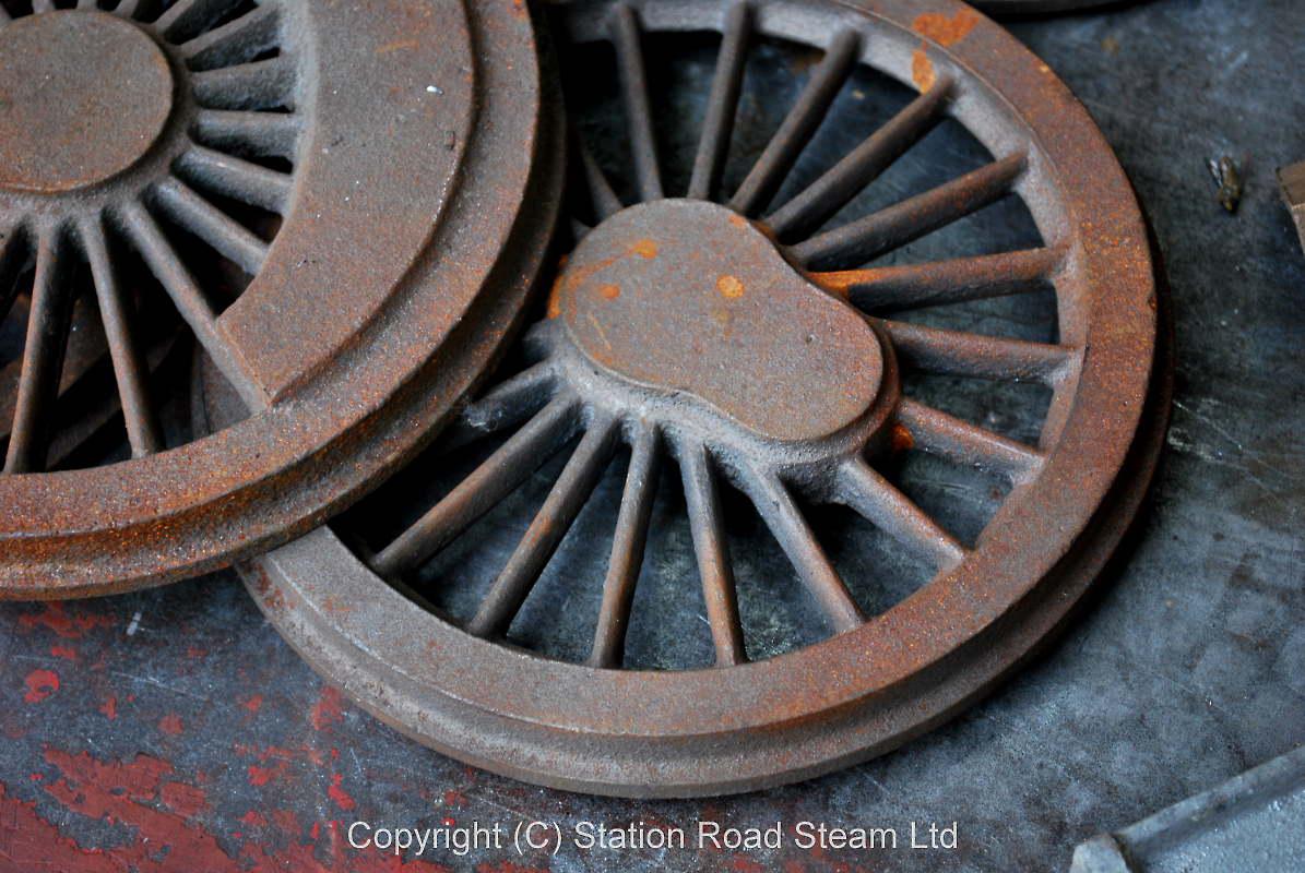 5 inch gauge Britannia wheel and hornblock castings