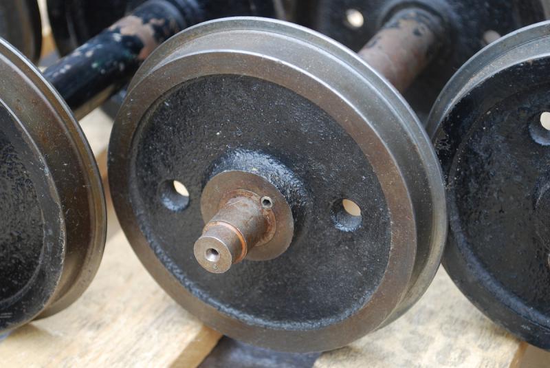 Set four 7 1/4 inch gauge wheelsets