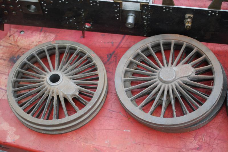 5 inch gauge GWR King frames & driving wheel castings