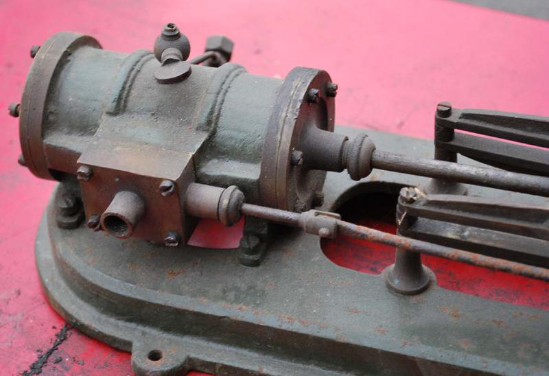 Old dismantled horizontal engine