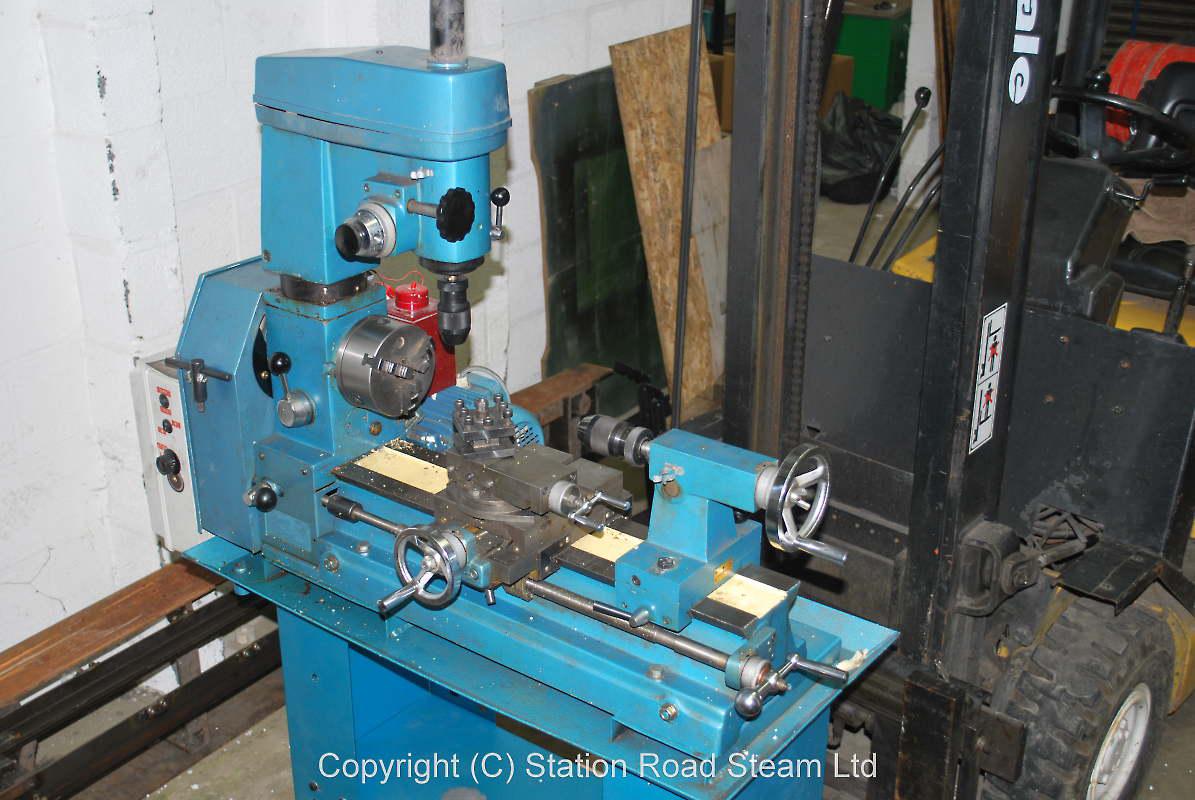 Lathe with milling attachment