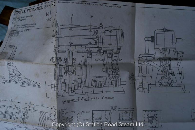 Part-built Bolton triple expansion engine