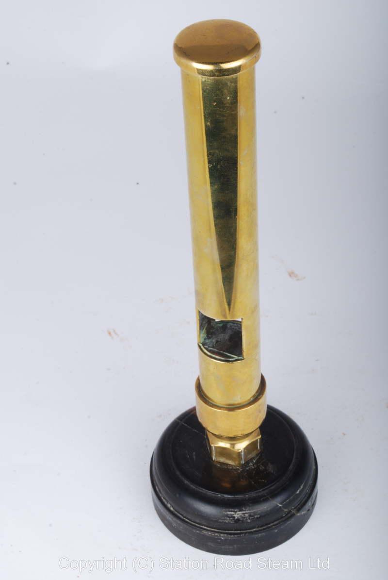 Organ pipe type whistle on wooden base