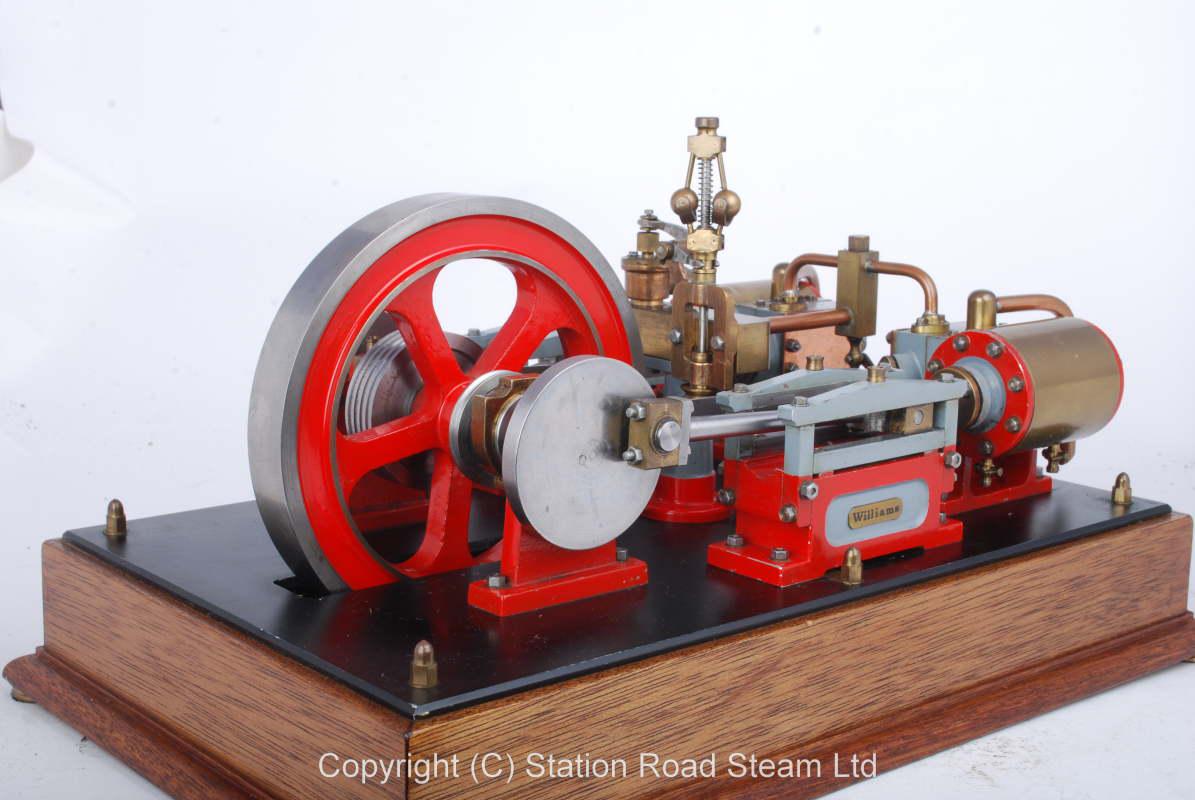 Twin cylinder mill engine with governor