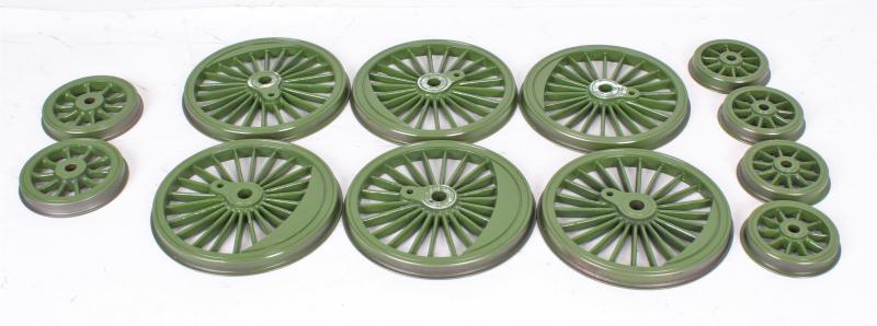 Set of machined 3 1/2 inch gauge Pacific wheels