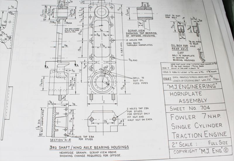 2 inch scale Fowler A7 boiler, castings, drawings