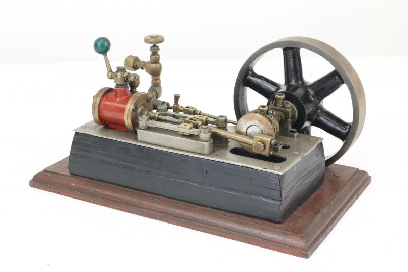Antique horizontal mill engine with regulator valve