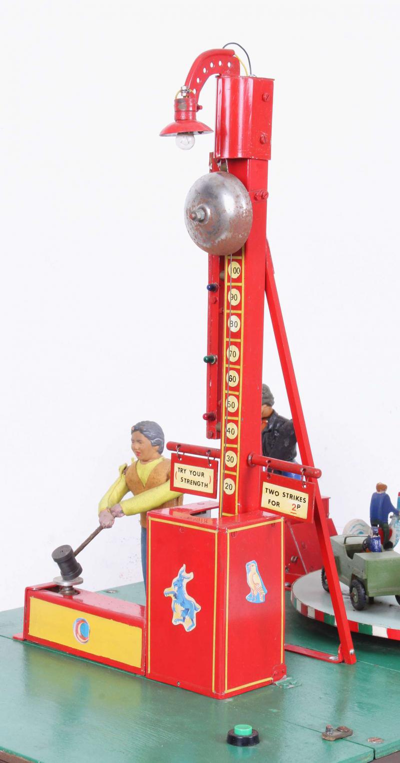 Fairground "Test your Strength" stall & juvenile roundabout
