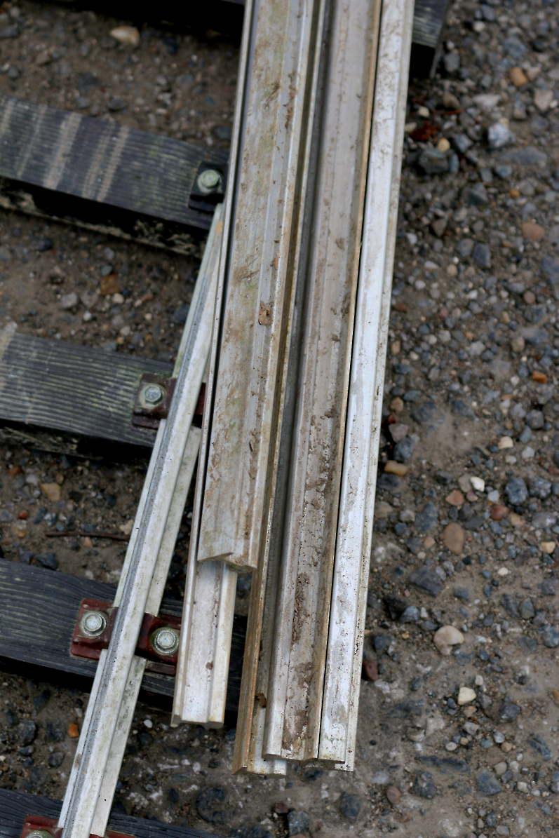 Quantity 5 inch gauge track panels, rail and sleepers