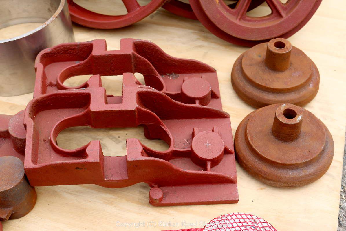 Parts & castings for pair 3 inch scale Fowler K5 ploughing engines