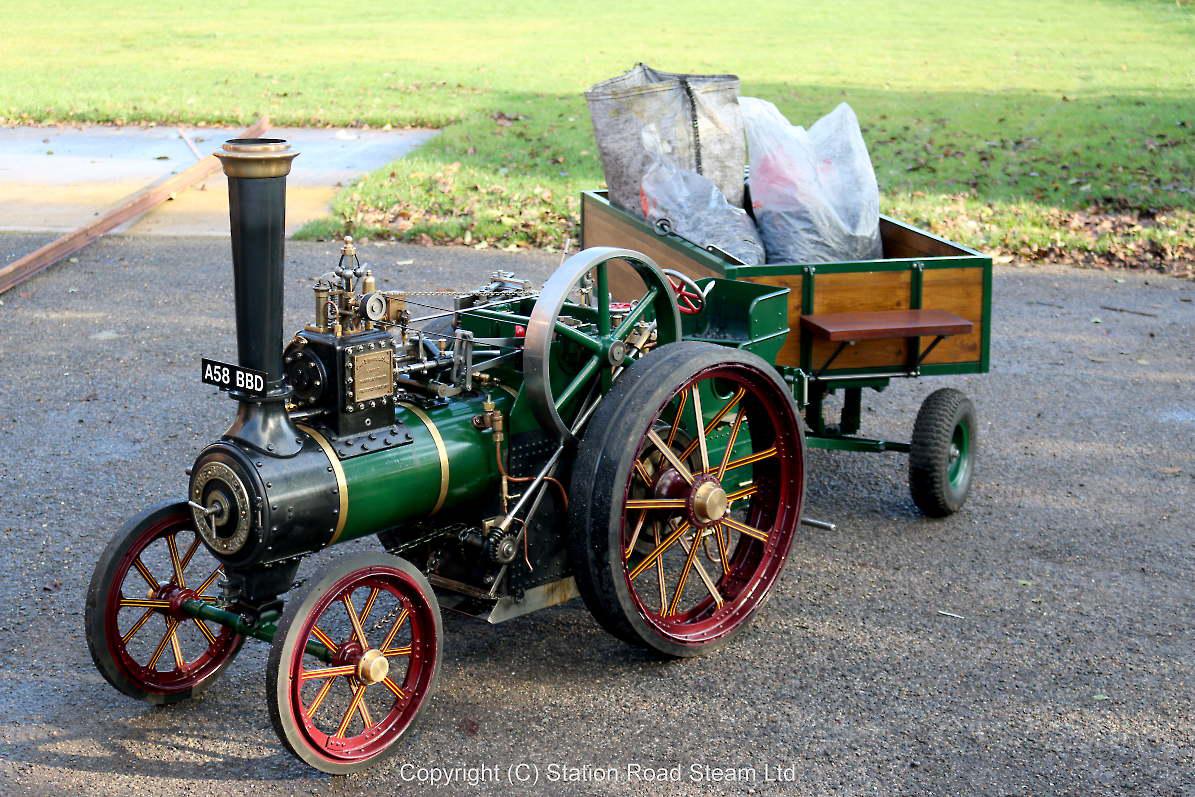 4 1/2 inch Burrell agricultural engine with driving truck